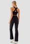 Nichole Flare High Waist Black Sports Leggings - 3