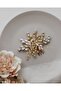 Gold Stone Hair AccessoryScalloped Bridal Crown - 2