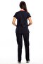 Navy Blue Stain Resistant Mix Gabardine Surgical Doctor Nurse Scrubs Jersey Suit - 4
