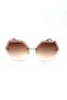 Geometric Brown Gradient Cut Glass Women Sunglasses Ae1712c30 - 2