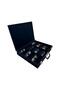 Richbox Bond 18-Piece Eyeglass Case, Alcantara, Black, Lensless