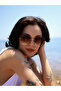 Geometric Brown Gradient Cut Glass Women Sunglasses Ae1712c30 - 5