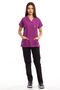 Surgical Doctor Nurse Uniform Purple Top Black Bottom Set - 3