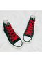 Red Lace-up Black High Top Sports Shoes Kids Sneakers - 2