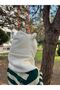 Cute Bear Eared Kawaii Winter White Plush Hat Scarf Gloves Set - 6