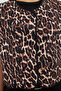 Brown Regular Leopard Print Double Sided Double Face Crop Woven Vest Twoss24Ye00059 - 4