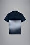 Men's Polo Collar Button Closure Short Sleeve Navy Blue Polo Collar T-Shirt24411251-138 - 5