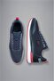Men's Comfortable Sole Lace-up Navy Blue Sneakers with Brand Logo13318004-050 - 4