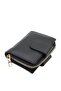 Women's Zippered and Snap-on Stylish Wallet Card Holder Accessory with Coin Compartment