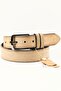 Nubuck Leather Men's Belt 4 Cm Beige Jeans Fabric Sports Belt - 2