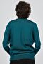 Men's Light Petrol Half Turtleneck Wool Sweater - 5