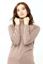 Women's Lycra Long Sleeve Basic Full Fisherman Blouse 0240017 Mink