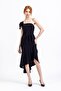 Women's Black Front and Back Detail Underwire Evening Dress 1834 - 5