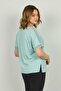 Women's Sleeve Lace Detailed Blouse 19E021 Mint - 4
