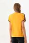 Women's Patterned V-Neck Short Sleeve Blouse 23151 Yellow - 4