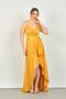 Women's Rope Strap Long Evening Dress0991320 Mustard - 2