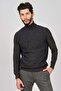 Men's Patterned Full Fisherman Sweater 650189232 Anthracite - 2