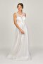 Women's Sequined Long Evening Dress 0990346 Ecru - 7