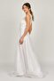 Women's Sequined Long Evening Dress 0990346 Ecru - 4