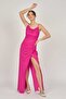 Women's Draped Strap Evening Dress 5924058 Fuchsia - 7