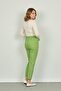 Women's Ankle Length Front Line Stitching Skinny Fit Trousers 6000 Pistachio Green - 4