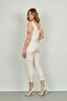FA Trousers Women's Ankle Length Narrow Fit Pants 7208 Ecru - 4