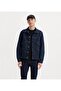 Men's Plain Blue Collared Denim Jacket