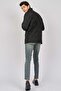 Men's Fur Lined Leather Piping Quilted Coat 4924000 Black - 5