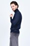 Men's Patterned Full Fisherman Knitwear Wool Sweater 5596984 Navy Blue - 4