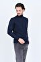 Men's Patterned Full Fisherman Knitwear Wool Sweater 5596984 Navy Blue