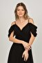 Women's Deep Slit Long Evening Dress 5481027 Black - 3