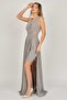 Women's Chiffon Long Evening Dress 5929105 Gray - 3