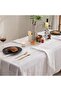 100% Raw Cotton Linen Tablecloth 160x220 cm Vintage Kitchen Living Room Tablecloth - 3