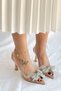 Charmy Ten Patent leather Leather Women's Shoes with Transparent Embellished Embellishments and Ribbon Detail - 2