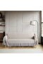Buldan Work Knitted Single and Triple Cotton Woven Sofa Bed Sofa Cover Set 3-3-1-1 - Cream Gray - 3