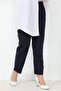 Zülal Elastic Waist Pocket Trousers 651 - Navy Blue - 5