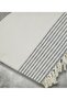 Buldan Work Knitted Single and Triple Cotton Woven Sofa Bed Sofa Cover Set 3-3-1-1 - Cream Gray - 6