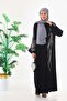 Quality Luxury Abaya Dubai Silk Fabric Hand Embroidered Lace Arabic Exclusive Feraje Abaya - 6
