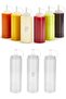 Chef Prep Bottle (4 Pieces) Salad Dressing with Lid Olive Oil Ketchup Mayonnaise Squeeze Sauce Bottle 400 Ml - 5