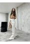 Women's Linen Waist Elastic Lined Wide Cut Pants - 2
