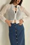 Double Faceted Zipper Openwork Summer Cardigan-Modern Trend 100% Cotton - 3