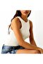 Women's Corded Fabric t-shirt Halter Neck Tank top Tank Top