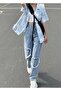 Y2K Heart Detail Jeans Blue Trousers