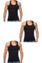 3 Pcs Men's Slim Fit Close-Fitting Lycra Combed Cotton Sports Singlet Rambo Singlet - 6