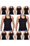 10 Pieces Men's Slim Fit Close-Fitting Lycra Combed Cotton Athlete (Rambo Undershirt) - 6