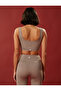Basic Sports Bra Padded Non-wired U-Neck Tight Fit - 4