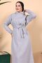 Benna Hooded Dress 692 - Gray - 4