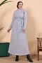 Benna Hooded Dress 692 - Gray - 3