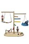 Wooden Fun Platform with Swing Bird Toy - 2