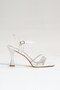 Women's Evening Dress Thin High Heeled Platform 3 Three-Striped Stoned Ankle Buckle Evening Shoes 237 - 4
